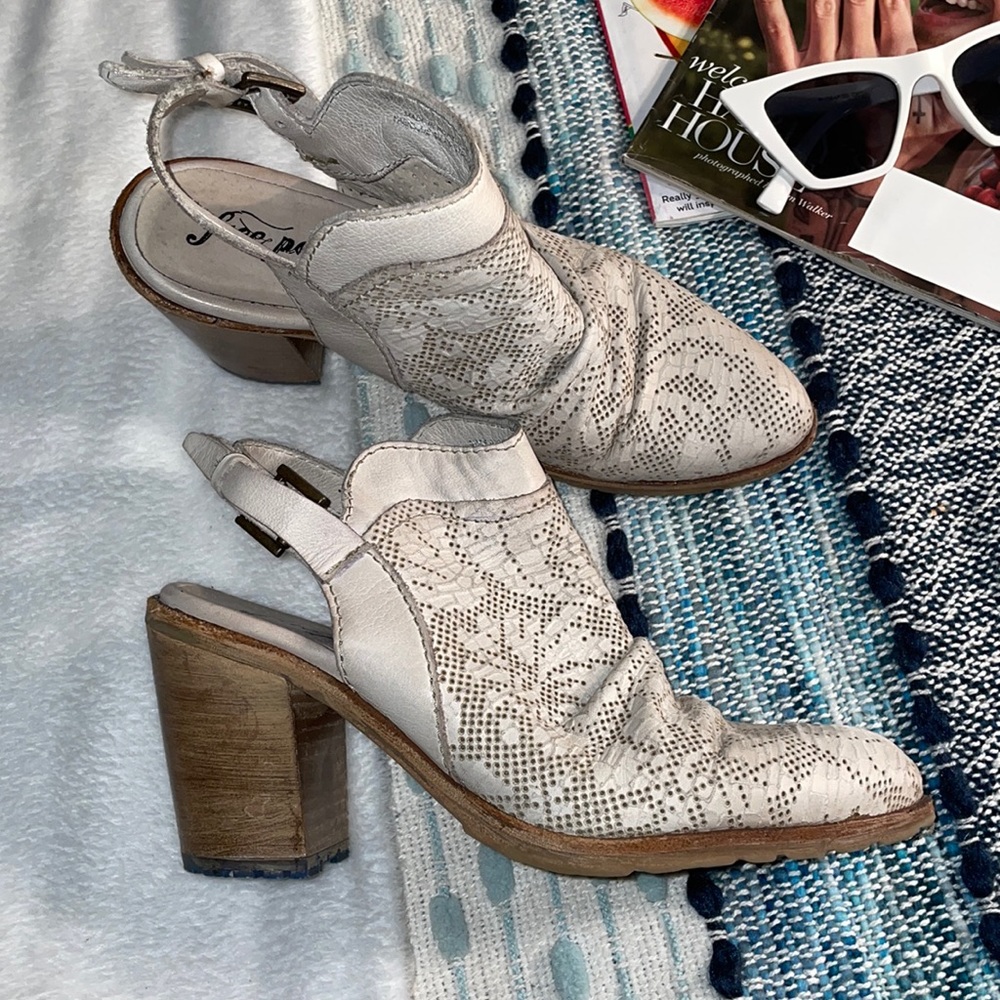 Free People Western Slingback Booties- Size 37